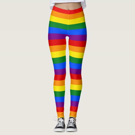 Horizontaler Regenbogen-Leggings Leggings (Vorderseite)