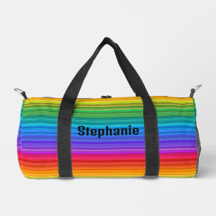 Horizontaler Regenbogenstreifen Design Duffel Bag Duffle Bag