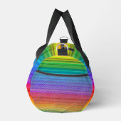 Horizontaler Regenbogenstreifen Design Duffel Bag Duffle Bag (Rechts)