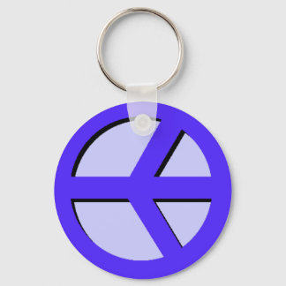 Horizontaler Schlüsselanhänger für Frieden (blau)