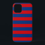 Horizontaler Stil für große Nautikthemen iPhone 12 Mini Hülle<br><div class="desc">Eine moderne,  lebendige,  rote und blaue Streifen Print-Dekoration für ein feines,  individuelles Geschenk. Verwenden Sie den Link "Diesen Designer Gefragt",  um uns mit Ihren speziellen Designanfragen oder für Hilfe bei Ihren individuellen Projektbedürfnissen zu kontaktieren. Eine tolle Geschenkidee!</div>