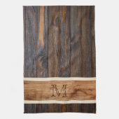 Horizontaler Streifen aus rustikalem Holzton Geschirrtuch (Vertikal)