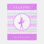 Horizontaler Streifen-Ballerina-Tänzer mit Fleecedecke (Vorderseite)