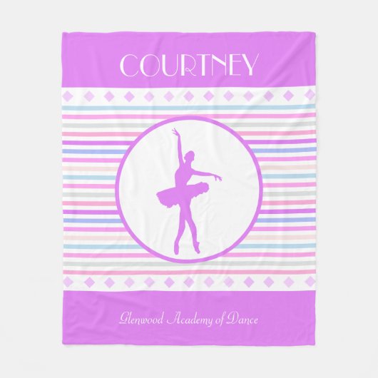 Horizontaler Streifen-Ballerina-Tänzer mit Fleecedecke (Vorderseite)