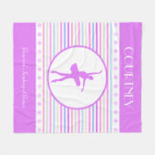 Horizontaler Streifen-Ballerina-Tänzer mit Fleecedecke (Vorderseite (Horizontal))