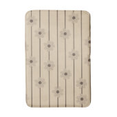 Horizontaler Streifen Brown Khaki Blume Y2K Muster Badematte (Vorderseite Vertikal)