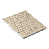 Horizontaler Streifen Brown Khaki Blume Y2K Muster Notizblock (angewinkelt)