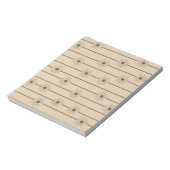 Horizontaler Streifen Brown Khaki Blume Y2K Muster Notizblock (Rotiert)