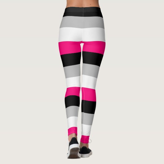 Horizontaler Streifen des Gynephilia-Pride-Feldes Leggings (Rückseite)