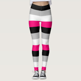 Horizontaler Streifen des Gynephilia-Pride-Feldes Leggings