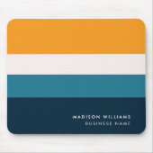 Horizontaler Streifen Monogramm Mous Mousepad (Vorne)