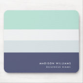 Horizontaler Streifen Monogramm Mous Mousepad (Vorne)