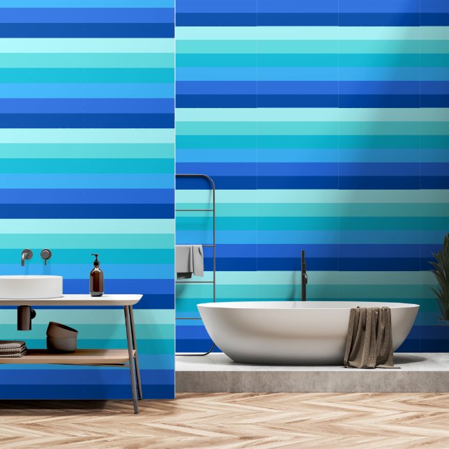 Horizontaler Streifen Tapete (Badezimmer)