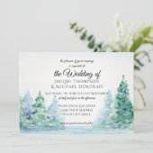 Horizontaler Wasserfarben Rustikaler Bergwaldsee Einladung (Stehend Vorderseite)