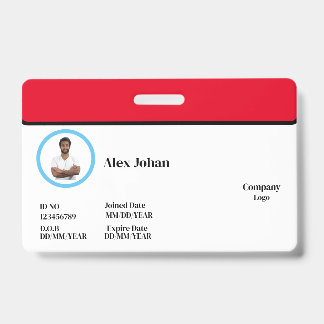 Horizontales Abzeichen Ausweis