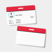 Horizontales Abzeichen Ausweis (Front & Back)