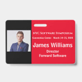 Horizontales Abzeichen Rot, Weiß, Schwarz Ausweis (Rückseite)