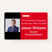 Horizontales Abzeichen Rot, Weiß, Schwarz Ausweis (Rückseite)