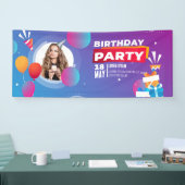 Horizontales Banner der modernen Geburtstagspartei (Messe)