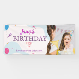 Horizontales Banner für niedliche und moderne Gebu