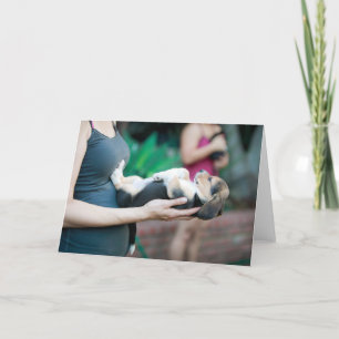 Horizontales Beagle Baby Karte