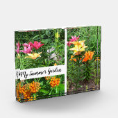 Horizontales Blockfoto "Mein Sommergarten" Fotoblock (Links)
