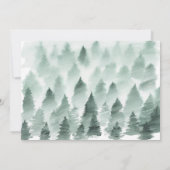 Horizontales Brautparty "Grüne und goldene Berge" Einladung (Rückseite)