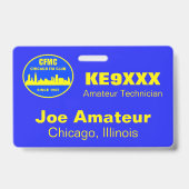 Horizontales CFMC-Abzeichen für Rufzeichen und Nam Ausweis (Rückseite)