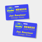 Horizontales CFMC-Abzeichen für Rufzeichen und Nam Ausweis (Vorder- & Rückseite)