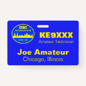 Horizontales CFMC-Abzeichen für Rufzeichen und Nam Ausweis (Rückseite)