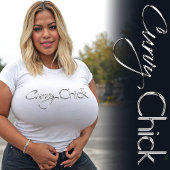 Horizontales Chrome-Curvy-Logo T-Shirt