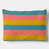 Horizontales Dreifarbenstreifenmuster Zubehörtasche (Rückseite)