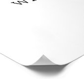 Horizontales elegantes Script-Hochzeitszeichen Poster (Ecke)