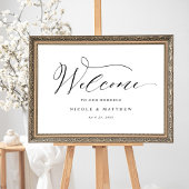 Horizontales elegantes Script-Hochzeitszeichen Poster