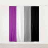 Horizontales Flag für den asexuellen Stolz Wandteppich (Vorderseite)