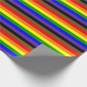 Horizontales Flag für Philadephia Rainbow Pride Geschenkpapier (Ecke)