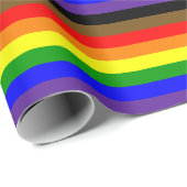 Horizontales Flag für Philadephia Rainbow Pride Geschenkpapier (Rolleneckpunkt)