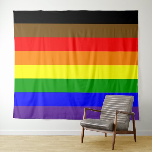 Horizontales Flag für Philadephia Rainbow Pride Wandteppich (Beispiel (Horizontal))