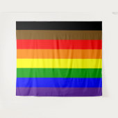 Horizontales Flag für Philadephia Rainbow Pride Wandteppich (Vorderseite (Horizontal))