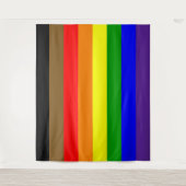 Horizontales Flag für Philadephia Rainbow Pride Wandteppich (Vorderseite)