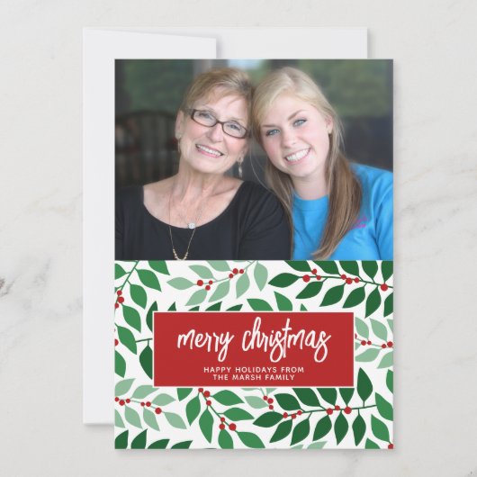 Horizontales Foto - Frohe Weihnachten Botanisch Ro (Vorderseite)