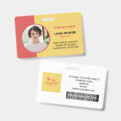 Horizontales Foto-ID-Abzeichen Ausweis (Vorder- & Rückseite)