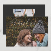 Horizontales Foto mit Handschrift Save the Date Einladung (Vorne/Hinten)