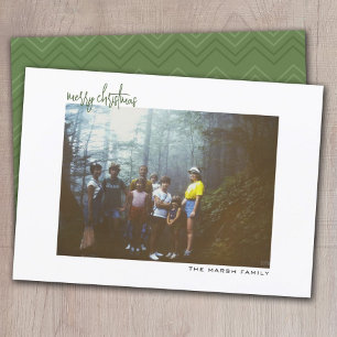 Horizontales Foto - Zickzack - weiße Grenze minima Feiertagskarte