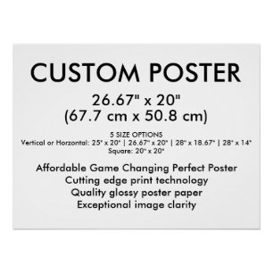 Horizontales glänzendes individuelles Poster 66 cm