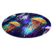 Horizontales glühendes Unterwasser-Quallen-Banner Schneidebrett (Ecke)