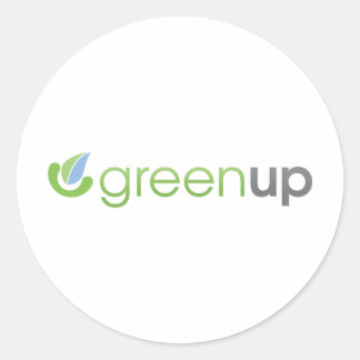 Horizontales GreenUp-Logo Runder Aufkleber