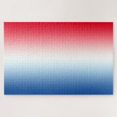 Horizontales Helles Rot, Weiß und Blau Ombre Puzzle (Horizontal)