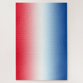 Horizontales Helles Rot, Weiß und Blau Ombre Puzzle (Vertikal)