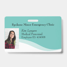 Horizontales ID-Foto Lanyard Abzeichen Generic Aqu